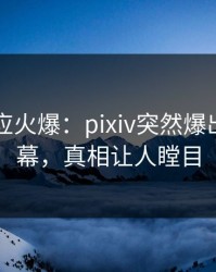 网红回应火爆：pixiv突然爆出秘闻内幕，真相让人瞠目