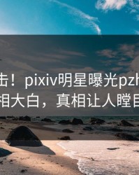 今晨直击！pixiv明星曝光pzhan，真相大白，真相让人瞠目