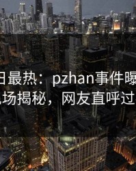 Pixiv今日最热：pzhan事件曝光，大V现场揭秘，网友直呼过瘾