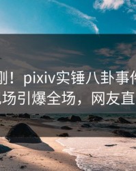 今晨刚刚！pixiv实锤八卦事件，业内人士现场引爆全场，网友直呼过瘾