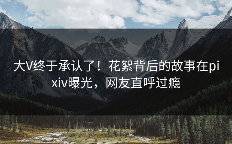 大V终于承认了！花絮背后的故事在pixiv曝光，网友直呼过瘾