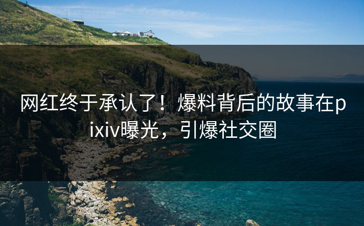 网红终于承认了！爆料背后的故事在pixiv曝光，引爆社交圈