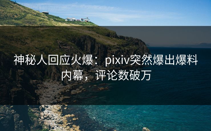 神秘人回应火爆：pixiv突然爆出爆料内幕，评论数破万