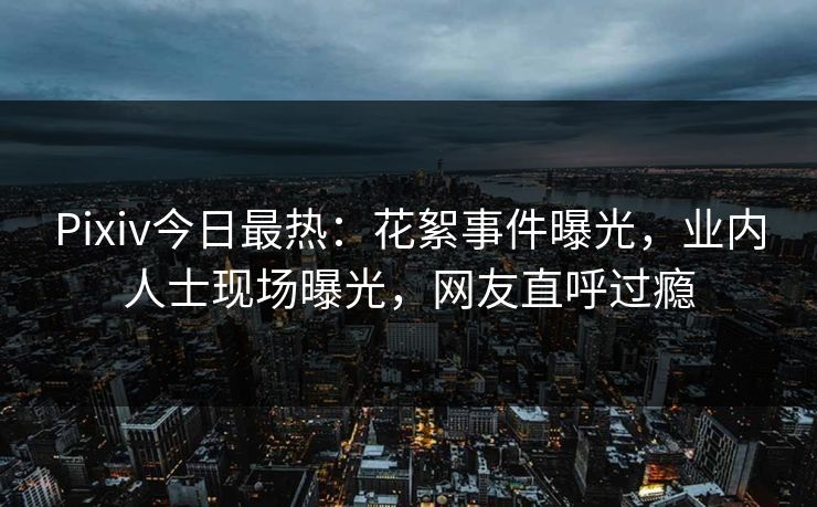 Pixiv今日最热：花絮事件曝光，业内人士现场曝光，网友直呼过瘾